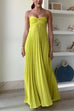 Trixiedress Exquisite Strapless Pleated Maxi Party Dress