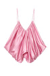 Trixiedress Spaghetti Strap Draped Satin Top