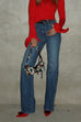 Trixiedress Mid Rise Pocketed Straight Leg Denim Pants