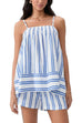 Trixiedress Striped Square Neck Cami Top and Shorts Lounge Set