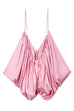 Trixiedress Spaghetti Strap Draped Satin Top
