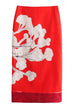 Trixiedress High Rise Color Block Floral Print Pencil Midi Skirt