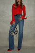 Trixiedress Mid Rise Pocketed Straight Leg Denim Pants