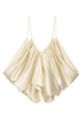 Trixiedress Spaghetti Strap Draped Satin Top