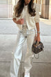 Trixiedress Button Up Pocketed Cropped Bomber Jacket