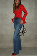 Trixiedress Mid Rise Pocketed Straight Leg Denim Pants