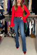 Trixiedress Mid Rise Pocketed Straight Leg Denim Pants