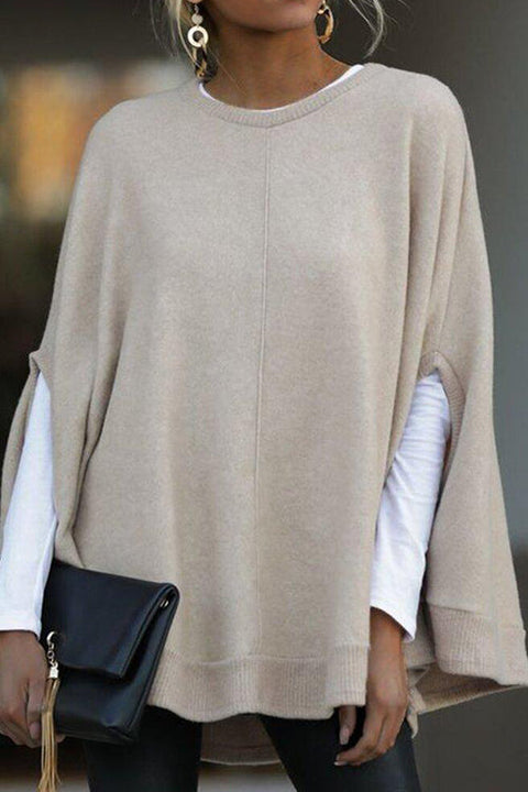 Trixiedress Crewneck Batwing Sleeve Cloak Top