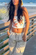 Trixiedress Strapless Tube Floral Print Crop Top