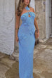 Trixiedress Halter Cut Out Floral Crochet Maxi Dress