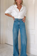 Trixiedress Lapel Long Sleeves Button Up Blouse Shirt
