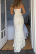 Trixiedress Embroidered Strapless Corset and Bodycon Maxi Mermaid Skirt Set