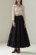 Trixiedress Smocked Elastic Waist Ruffle Tiered Maxi Skirt