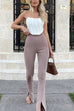 Trixiedress High Rise Slit Bell Bottoms Skinny Pants