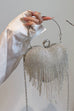Trixiedress Luxury Heart Shape Rhinestones Tassel Evening Handbag