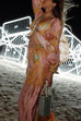Trixiedress Unique Print Lantern Long Sleeves Blouse Shirt and Wide Leg Pants Holiday Outfit Set