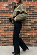 Trixiedress Lapel Zip Up Trendy Bomber Jacket