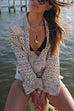 Trixiedress Collared V Neck Shirt and Side Slit Shorts Vitamin Sea Print Set