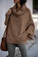 Trixiedress Cowl Neck Batwing Sleeves Loose Sweater