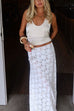Trixiedress Elastic WaistBand Lace Hollow Out Maxi Skirt