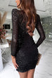 Trixiedress Mesh V Neck Ruched Sequin Bodycon Mini Party Dress