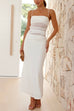 Trixiedress Spaghetti Strap Cut Out Waist Splice Maxi Dress