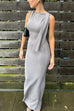 Trixiedress Sleeveless Tie Knot Bodycon Maxi Dress
