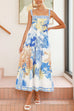 Trixiedress Pocketed Side Slit Printed Maxi Cami Dress