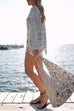 Trixiedress Collared V Neck Shirt and Side Slit Shorts Vitamin Sea Print Set