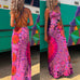 Trixiedress Criss Cross Backless Tie Dye Maxi Cami Dress