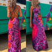 Trixiedress Criss Cross Backless Tie Dye Maxi Cami Dress