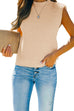 Trixiedress Mockneck Sleeveless Solid Knit Top