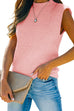 Trixiedress Mockneck Sleeveless Solid Knit Top