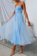 Trixiedress Open Back Waisted Swing Maxi Cami Tulle Dress