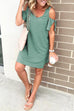 Trixiedress Cold Shoulder Cute Short Sleeve Dress