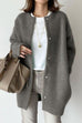 Trixiedress Crewneck Button Down Solid Outwear