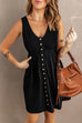 Trixiedress V Neck Sleeveless Waisted Button Down Dress