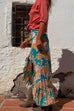 Trixiedress Vintage Print High Split Ruffle Skirts