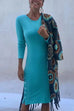 Trixiedress Crewneck Long Sleeve Buttons Pamela Dress
