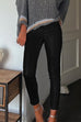Trixiedress Slim Fit Faux Leather Leggings Pants with Pockets