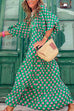 Trixiedress Puff Sleeve Geometry Print Swing Dress