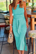Trixiedress Halter Sleeveless Tie Waist Side Split Dress