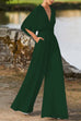Trixiedress Deep V Neck High Waist Wide Leg Jumpsuit
