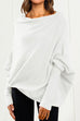Trixiedress Solid Batwing Sleeves Slouchy Knit Sweater