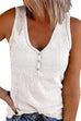 Trixiedress Carrie V Neck Buttons Sleeveless Top