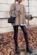 Trixiedress Crewneck Drop Shoulder Solid Loose Fit Sweater