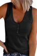 Trixiedress Carrie V Neck Buttons Sleeveless Top