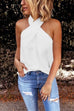 Trixiedress Halter Criss Cross Sleeveless Cozy Top