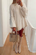 Trixiedress Drop Shoulder Plain Casual Pullover Sweater