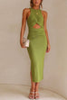 Trixiedress Twist Front Cut Out Split Bodycon Dress